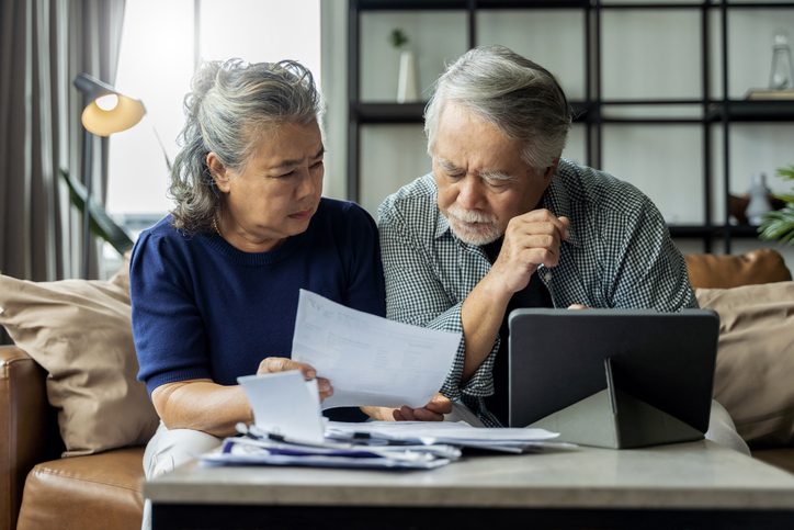 A couple determining where to make cuts in their retirement budget. 