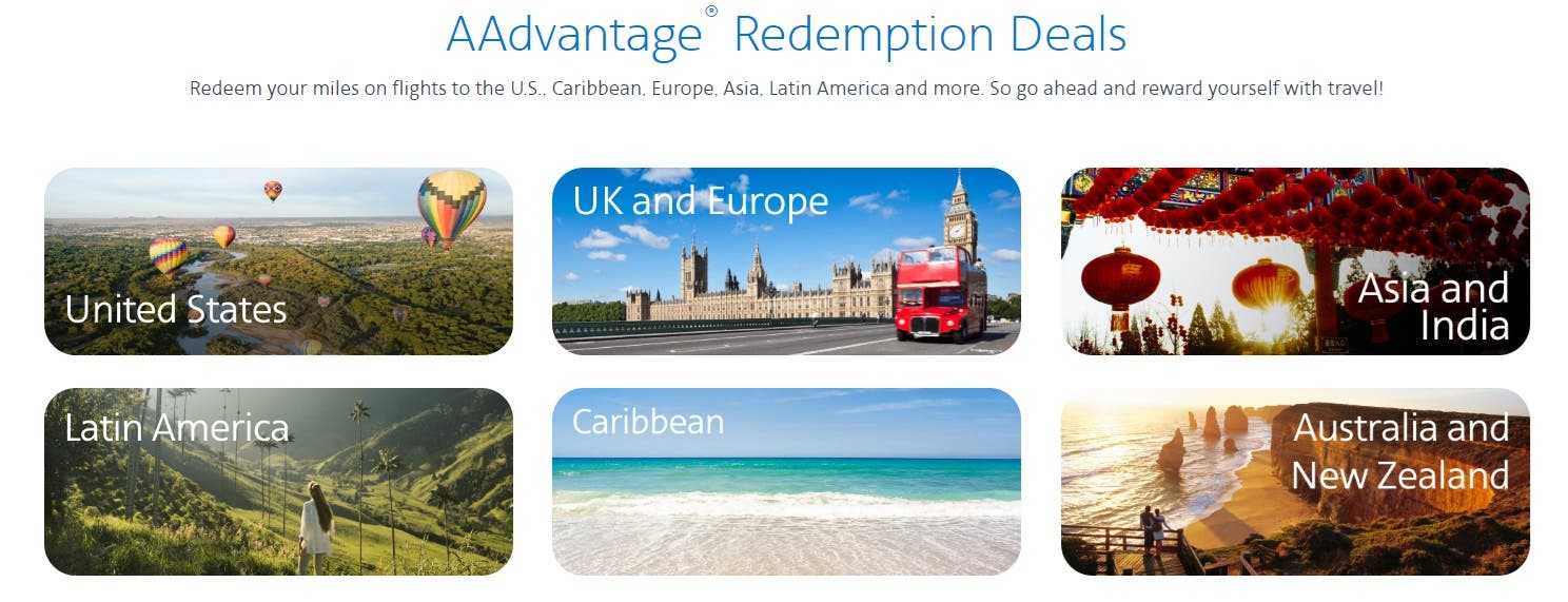 Screenshot displaying redemption deals